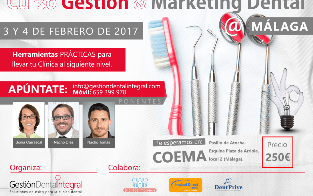 Curso de Gestión y Marketing Dental, el 3 y 4 de febrero en el Colegio