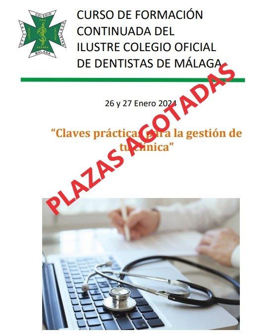 Agotadas las plazas del curso: “Claves prácticas para la gestión de tu clínica”